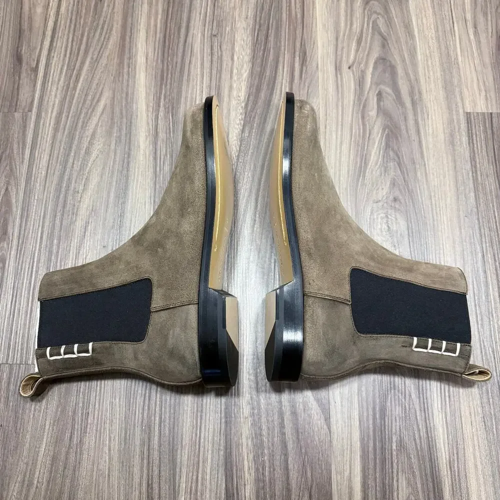 $1000+ JW Anderson Chocolate Brown Suede Chelsea Loafer Boots EU 43